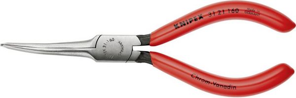 Produktbild: Knipex 31 21 160 Elektrotechnik und Feinwerktechnik Nadelzange 45&deg; gebogen 160 mm