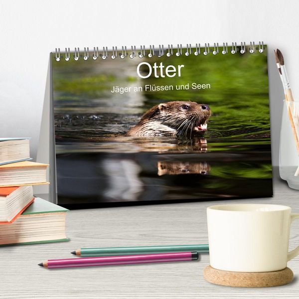 Produktbild: Otter - J&auml;ger an Fl&uuml;ssen und Seen (Tischkalender 2026 DIN A5 quer), CALVENDO Monatskalender