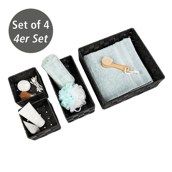 Badkorb Adria Schwarz, 4-teiliges Set, 2 x Badkorb Adria S, 1 x Badkorb M,  1 x Badkorb L online bestellen
