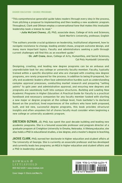 Produktbild: Building and Leading New Academic Programs in Higher Education