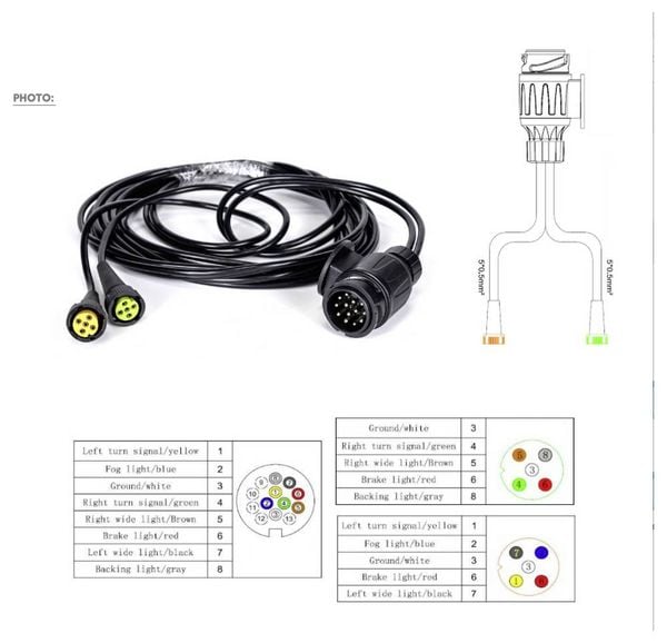 Produktbild: SecoR&uuml;t Kabell&auml;nge=7.5m Kabelsatz Stecker 13polig