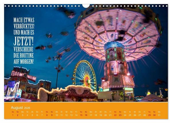 Produktbild: Pfl&uuml;ck Dein Gl&uuml;ck &ndash; Kleine Weisheiten f&uuml;r den Alltag (Wandkalender 2026 DIN A3 quer), CALVENDO Monatskalender