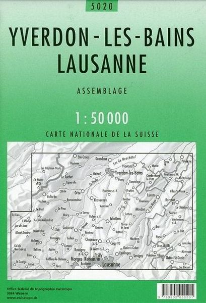 Produktbild: Swisstopo 1 : 50 000 Yverdon-les-Bains Lausanne