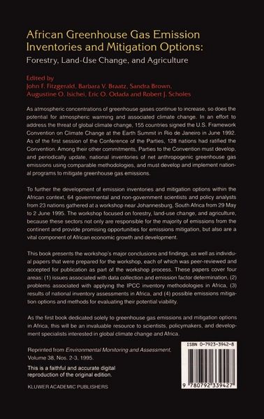 Produktbild: African Greenhouse Gas Emission Inventories and Mitigation Options: Forestry, Land-Use Change, and Agriculture