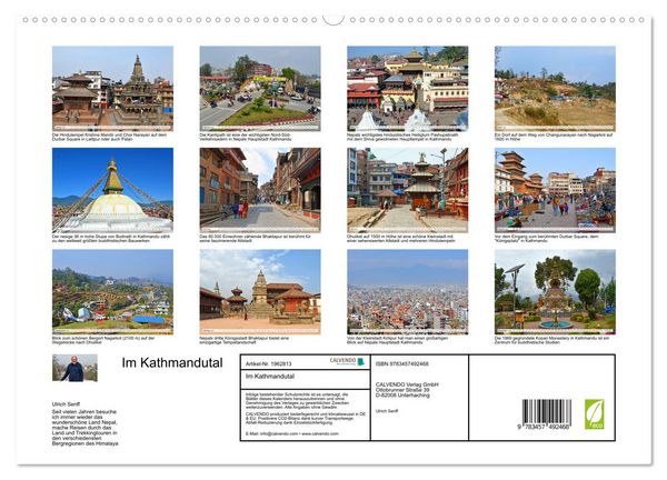 Produktbild: Im Kathmandutal (hochwertiger Premium Wandkalender 2026 DIN A2 quer), Kunstdruck in Hochglanz