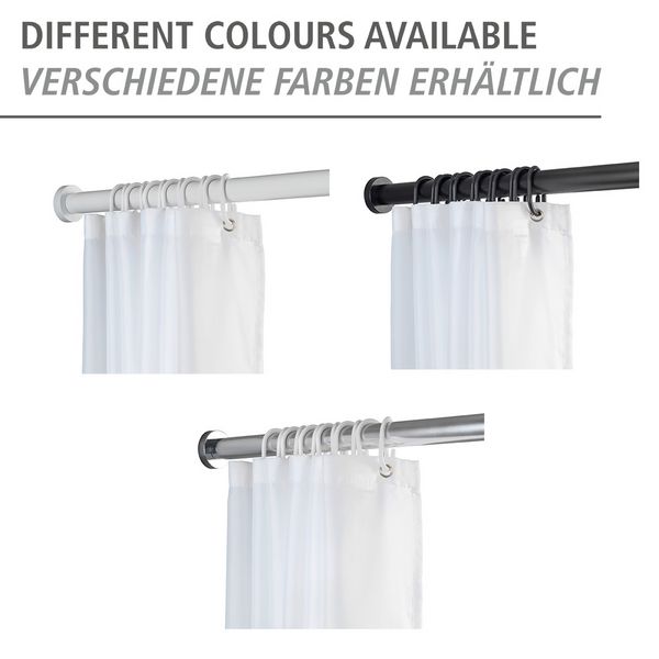Produktbild: Teleskop-Duschstange Mod. Luz 70 - 115 cm, Chrom, ausziehbare Duschvorhangstange aus rostfreiem