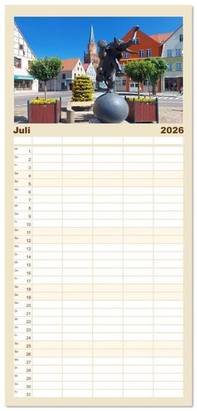 Produktbild: Familienplaner 2026 - Quer durch Polens Norden mit 5 Spalten (Wandkalender, 21 x 45 cm) CALVENDO