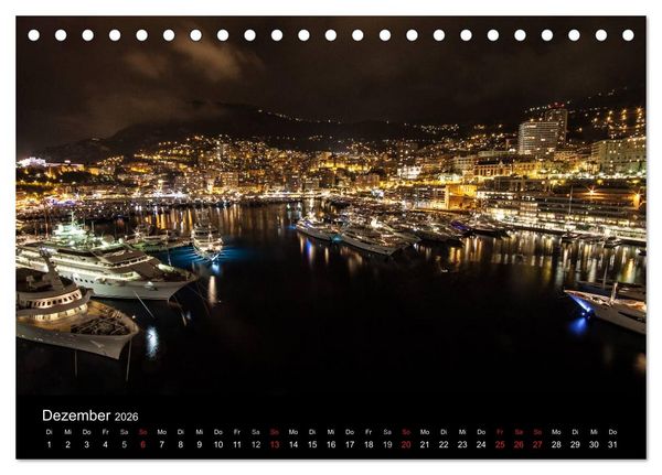Produktbild: Monaco - Das F&uuml;rstentum an der franz&ouml;sischen Mittelmeerk&uuml;ste (Tischkalender 2026 DIN A5 quer), CALVENDO Monatskalender