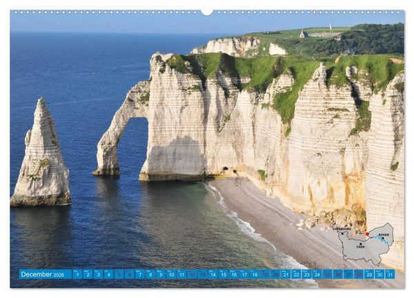 Produktbild: The Coasts of Normandy from Mont Saint-Michel to &Eacute;tretat (High Quality Premium Wall Calendar 2026 DIN A2 landscape),CALVENDO 12 Month Wall Calendar