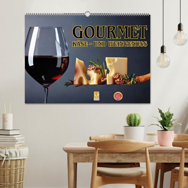Produktbild: Gourmet K&auml;se - und Weingenuss (Wandkalender 2026 DIN A2 quer), CALVENDO Monatskalender