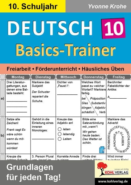Produktbild: Deutsch-Basics-Trainer / Klasse 10