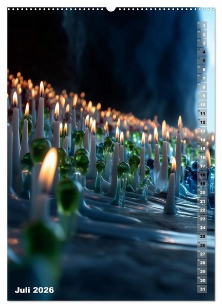 Produktbild: Kerzenwelt (hochwertiger Premium Wandkalender 2026 DIN A2 hoch), Kunstdruck in Hochglanz