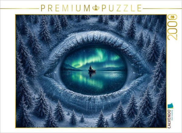 CALVENDO Puzzle Das Auge des Nordlichts | 2000 Teile Lege-Größe 90x67cm Foto-Puzzle für glückliche Stunden