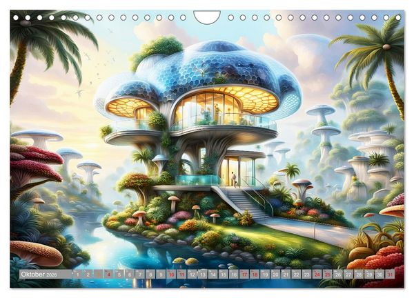 Produktbild: Architektur Futuristische Horizonte (Wandkalender 2026 DIN A4 quer), CALVENDO Monatskalender