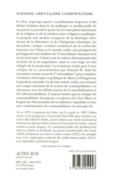 Produktbild: Marxisme, orientalisme, cosmopolitisme : essais