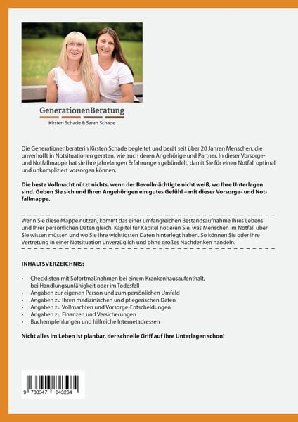 Produktbild: Vorsorge- und Notfallmappe GBM