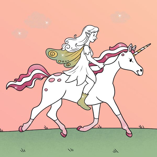 Produktbild: Glitzer-Malblock: Fantasy (100% selbst gemacht)