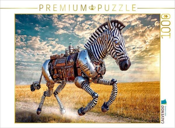 CALVENDO Puzzle Zlatan, das Zebra | 1000 Teile Lege-Größe 64x48cm Foto-Puzzle für glückliche Stunden