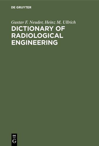 Produktbild: Dictionary of radiological engineering