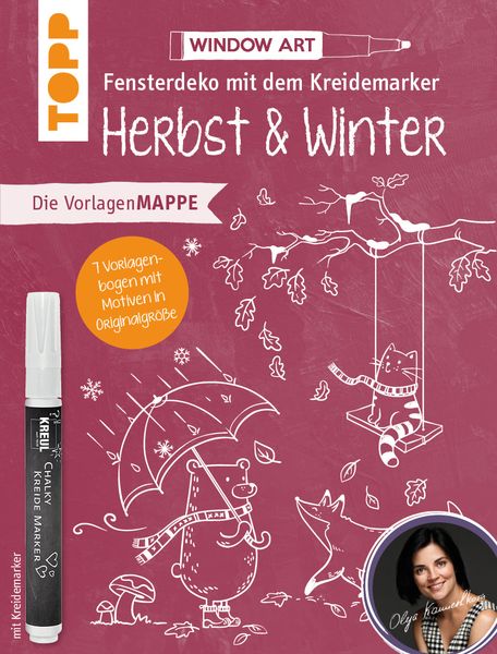 Produktbild: Vorlagenmappe Fensterdeko mit dem Kreidemarker - Herbst & Winter.