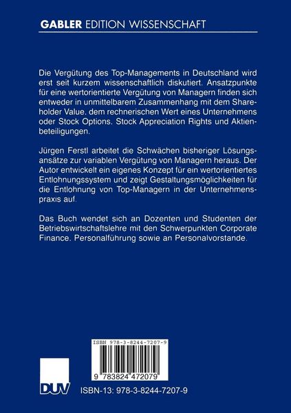 Produktbild: Managerverg&uuml;tung und Shareholder Value