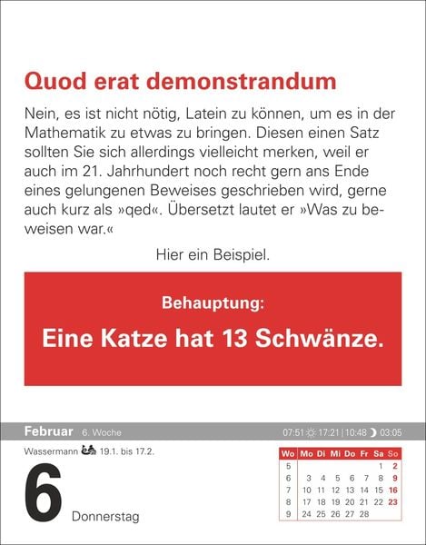Produktbild: Der Mathematik-Kalender Tagesabrei&szlig;kalender 2025 - Nachts teile ich heimlich durch Null