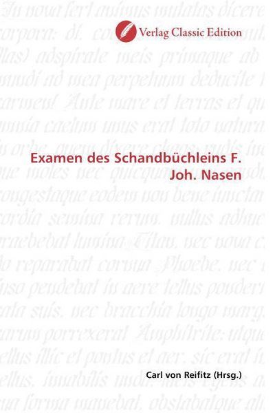 Produktbild: Examen des Schandb&uuml;chleins F. Joh. Nasen