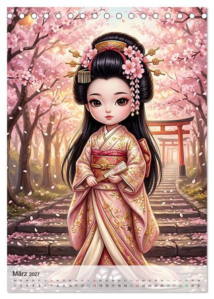 Produktbild: Fabulous Dolls &ndash; Perlen Asiens (Tischkalender 2027 DIN A5 hoch), CALVENDO Monatskalender