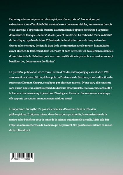 Produktbild: L'importance du mythe pour une nouvelle science de l'homme