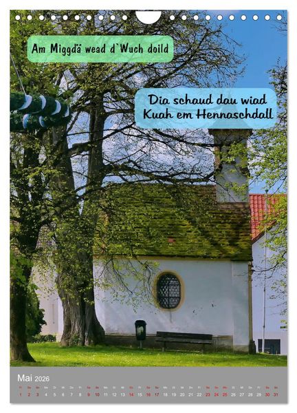 Produktbild: Schw&auml;bische Sprichw&ouml;rter Oifach g`redt (Wandkalender 2026 DIN A4 hoch), CALVENDO Monatskalender