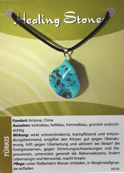 Produktbild: T&uuml;rkis Maxicard Healing Stones, R143-01
