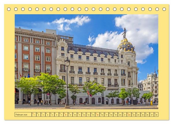 Produktbild: Madrid &ndash; Metropole mit Herz (Tischkalender 2026 DIN A5 quer), CALVENDO Monatskalender