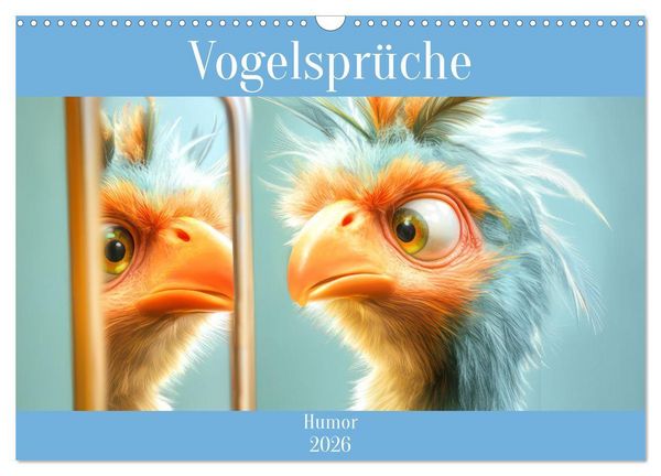 Produktbild: Vogelspr&uuml;che - Humor (Wandkalender 2026 DIN A3 quer), CALVENDO Monatskalender