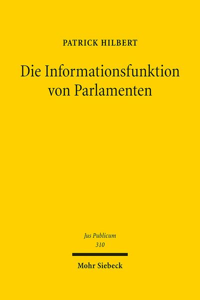 Produktbild: Die Informationsfunktion von Parlamenten