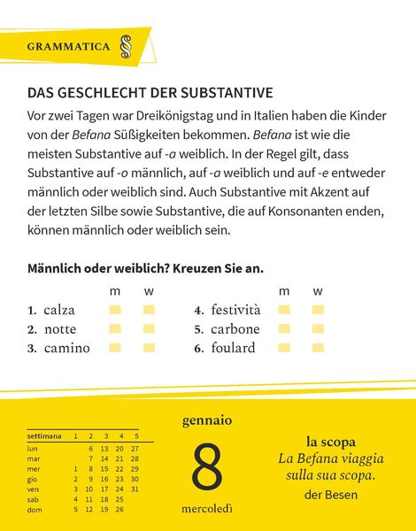 Produktbild: Langenscheidt Sprachkalender Italienisch 2025