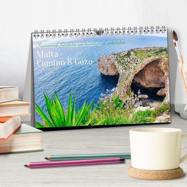 Produktbild: Malta, Comino & Gozo (Tischkalender 2026 DIN A5 quer), CALVENDO Monatskalender