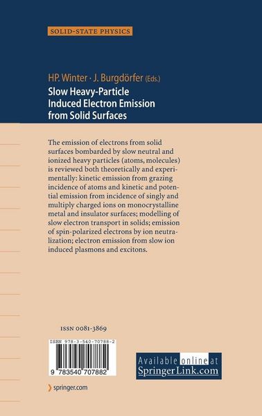 Produktbild: Slow Heavy-Particle Induced Electron Emission from Solid Surfaces