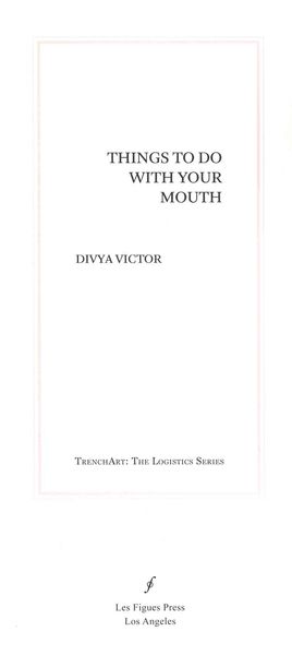 Produktbild: Things To Do W/your Mouth