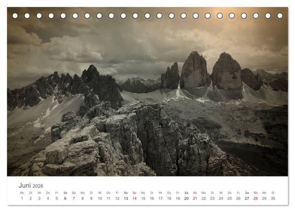 Produktbild: Drei Zinnen - S&uuml;dtirols Wahrzeichen (Tischkalender 2026 DIN A5 quer), CALVENDO Monatskalender