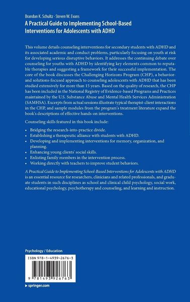 Produktbild: A Practical Guide to Implementing School-Based Interventions for Adolescents with ADHD