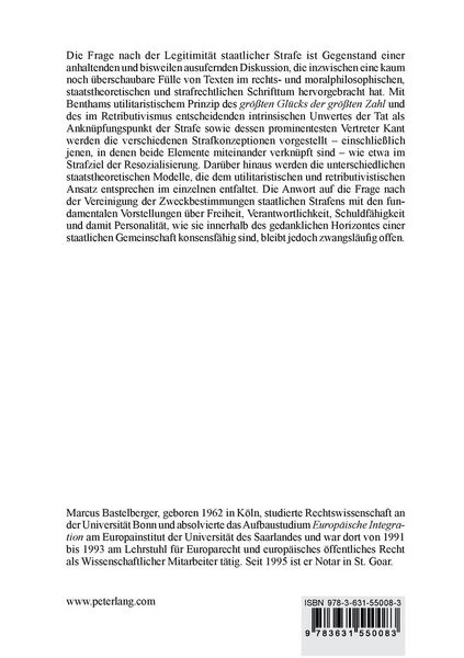 Produktbild: Die Legitimit&auml;t des Strafrechts und der &laquo;moralische Staat&raquo;