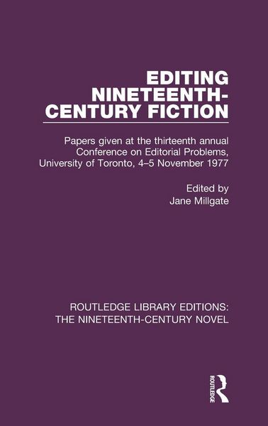 Produktbild: Editing Nineteenth-Century Fiction