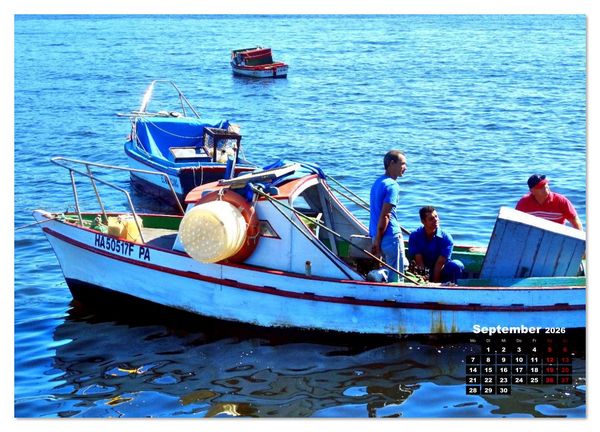 Produktbild: Pescadores - Fischer in Havanna (Wandkalender 2026 DIN A3 quer), CALVENDO Monatskalender