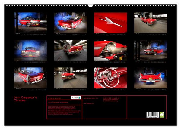 Produktbild: John Carpenter&acute;s Christine (Wandkalender 2026 DIN A2 quer), CALVENDO Monatskalender