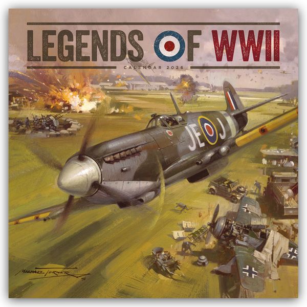 Produktbild: Legends of World War II – Legendäre Flugzeuge des Zweiten Weltkrieges 2026 – Wand-Kalender