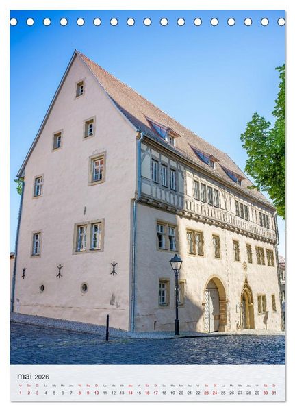 Produktbild: Lutherstadt Eisleben - La ville du grand r&eacute;formateur Luther (Calendrier de bureau 2026 DIN A5 horizontal), CALVENDO calendrier mensuel