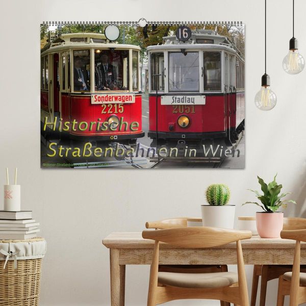 Produktbild: Historische Stra&szlig;enbahnen in Wien (Wandkalender 2026 DIN A2 quer), CALVENDO Monatskalender