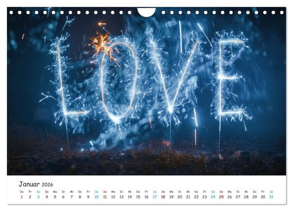 Produktbild: Die Melodie der Liebe (Wandkalender 2026 DIN A4 quer), CALVENDO Monatskalender