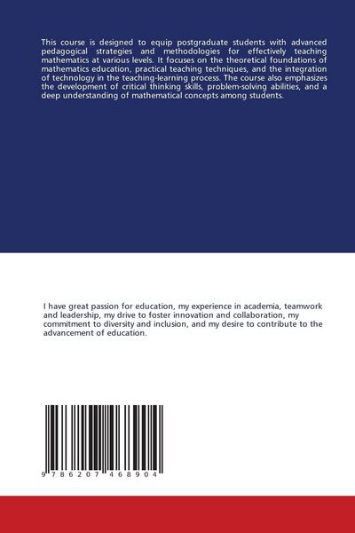 Produktbild: METHODOLOGY OF TEACHING MATHEMATICS FOR POSTGRADUATE STUDENTS