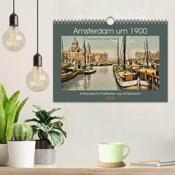 Produktbild: Amsterdam um 1900 (Wandkalender 2026 DIN A4 quer), CALVENDO Monatskalender